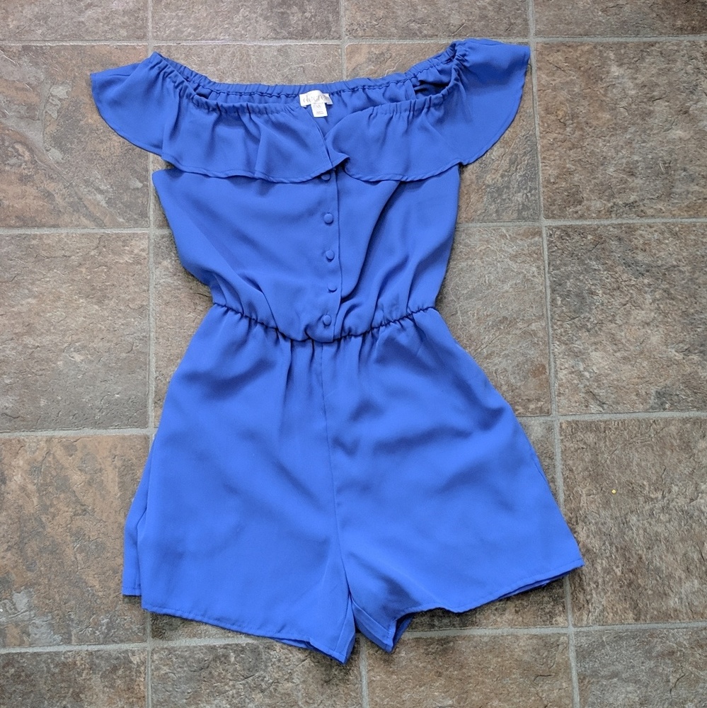 The cutest blue romper.
